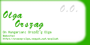 olga orszag business card